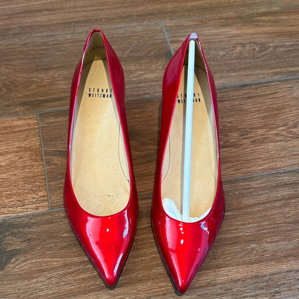 Stuart Weitzman Glossy Red Heels